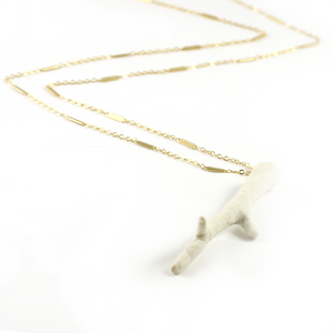 white coral pendant necklace